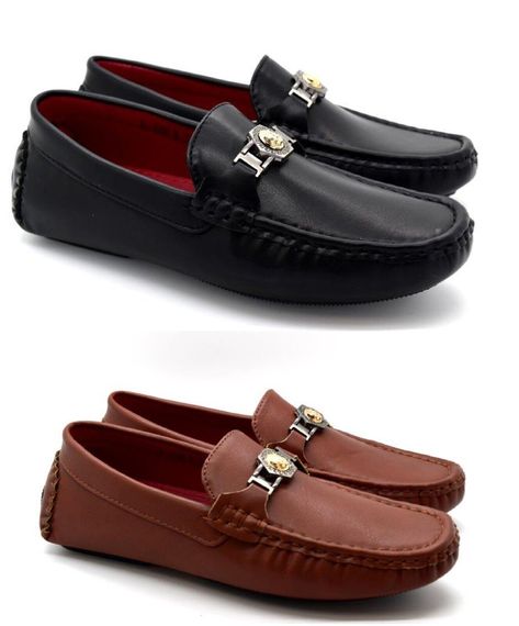 NEW BOYS KIDS SLIP ON LOAFER DESIGNER BUCKLE CASUAL DRESS SHOES EU SIZE 27-40 Mens Slip On Loafers, Kids Loafers, Casual Dress Shoes, Dress Designer, Shoes Uk, Boys Shoes, Loafer Shoes, Kids Boys, Kid Shoes