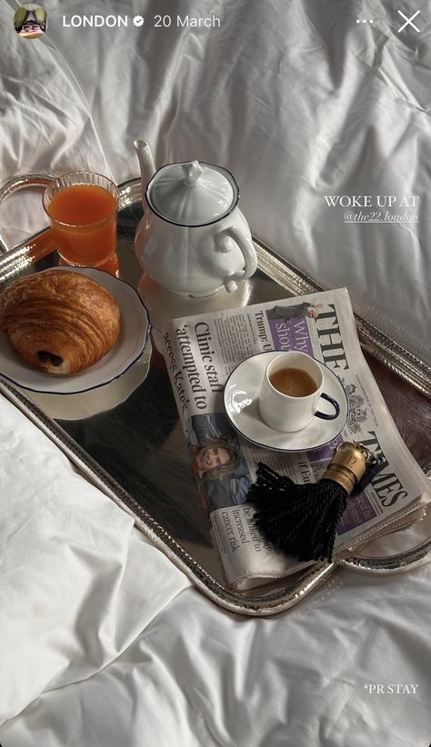 Hotel in London • The 22 London • Content creating • Hotel aesthetic • Breakfast Bed Breakfast Aesthetic, New York Hotel Room Aesthetic, Breakfast Hotel Aesthetic, Hotel Breakfast In Bed, Hotel Content Ideas, Hotel Room Breakfast, Hotel Breakfast Aesthetic, Breakfast In Bed Aesthetic, Airbnb Ugc