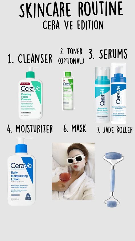 #skincareproducts #skincareinspo #skincareroutine #cerave #ceraveskincare Cerave Skincare Routine Oily Skin, Skin Care Routine Cerave, Cerave Toner, Cerave Skincare Routine, Moisturizer For Combination Skin, Cerave Skincare, Better Self, Strong Teeth, Oily Skincare