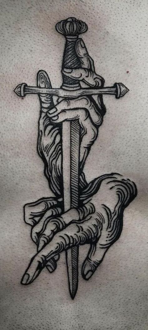 Horror Tattoo Ideas, Goth Tattoos, Backpiece Tattoo, Etching Tattoo, Woodcut Tattoo, Engraving Tattoo, Medieval Tattoo, Tattoo Sleeves, Feminine Tattoo