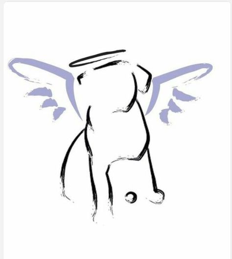 Angel dog tattoo idea Guardian Angel Tattoo, Angel Dog, Dog Memorial Tattoos, Tattoo Dog, Dog Angel, Memorial Tattoos, Angel Tattoo, Dog Tattoo, Trendy Tattoos