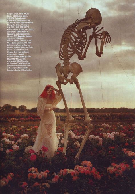 Tim Burton's Tricks & Treats by Tim Walker for Bazaar US Tim Walker Photography, Robert Mapplethorpe, The Boogeyman, Tim Walker, New York Museums, A Skeleton, Foto Art, Halloween Fashion, Harper's Bazaar