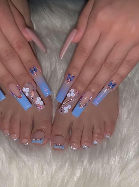 Cute Nails And Toes Matching, Acrylic Nails And Toes Matching Ideas, Matching Acrylic Nails And Toes, Nail And Toes Matching Ideas, Matching Nail And Toe Sets, Matching Nails And Toes, Nails And Toes Matching, Nails And Toes, Pretty Pedicures