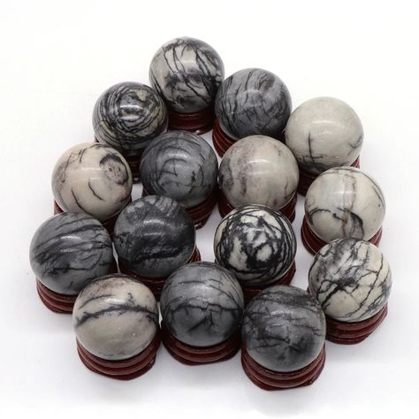 Black Picasso Jasper Ball $70.66 bit.ly/3hCYQMU Magic Crafts, Amber Crystal, Picasso Jasper, Crystal Ball, Healing Stones, Crystals And Gemstones, Gems, Gemstones, Crystals