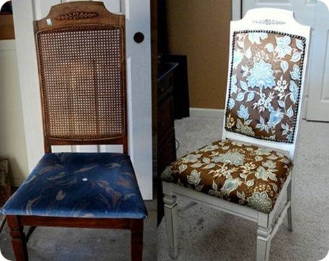 cinderella before and after Chair Redo, Rattan Rocking Chair, Cinderella Story, Old Chair, Old Chairs, Chair Makeover, Furniture Rehab, Diy Chair, Refurbished Furniture