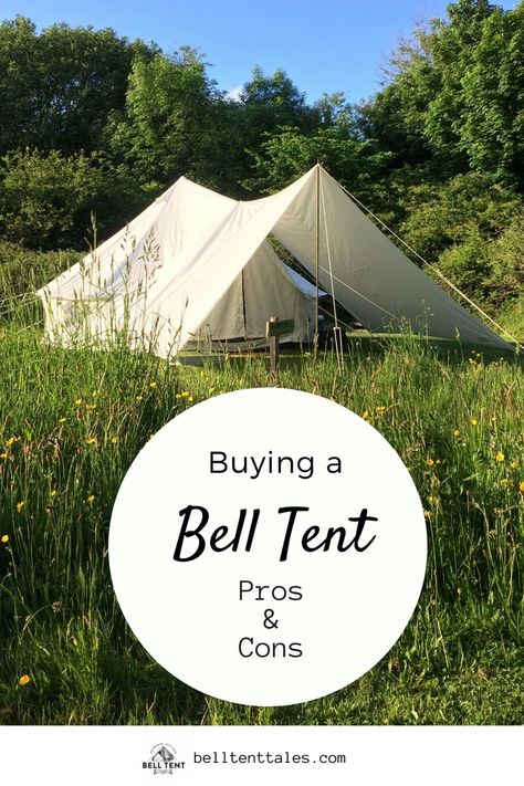 Pros & Cons of Buying a Bell Tent for Camping | Reasons to buy a Bell Tent | #belltent #camping #glamping | www.belltenttales.com Bell Tent Camping, Family Glamping, California Beach Camping, Zelt Camping, Tent For Camping, Tents For Camping, Tent Ideas, Bell Tents, Glamping Tent