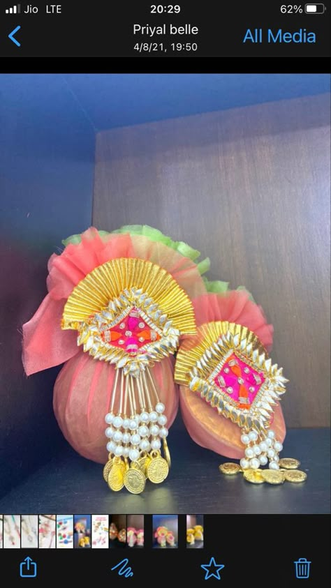 Nariyal Decoration Indian Weddings, Narial Decoration, Shreefal Decoration, Nariyal Decoration, Wedding Gifts Indian, Coconut Decoration, Handmade Rakhi Designs, Wedding Gift Hampers, Indian Wedding Gifts