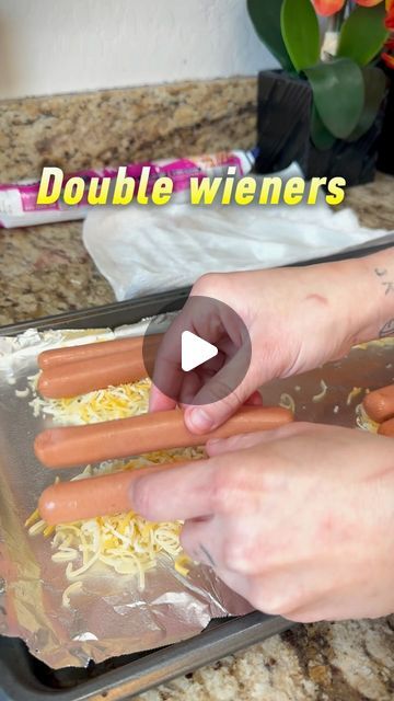 Upside Down Puff Pastry Hot Dog, French Onion Hot Dog, What To Make With Hot Dogs, Weiner Recipes, Hot Dog Wraps, Hotdogs Recipes, Wiener Dogs, Food Appetizers, Hot Dog Recipes