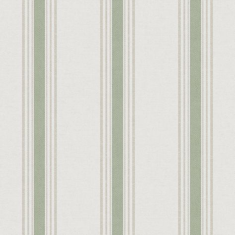 Brambly Cottage Laughlin Stripes Fabric Effect Design 10.05M X 53Cm Matte Wallpaper Roll | Wayfair.co.uk House Color Green, 21 Wallpaper, Herringbone Texture, Hotel Chic, Modern Nautical, Stripes Fabric, Stripes Wallpaper, Stripes Texture, Complimentary Colors