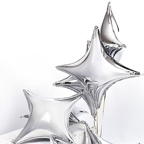 4 Point Star, Star Balloons, Balloons For Birthday, Silver Balloon, Shapes Images, Metallic Balloons, Green Balloon, Balloon Shapes, Mylar Balloons