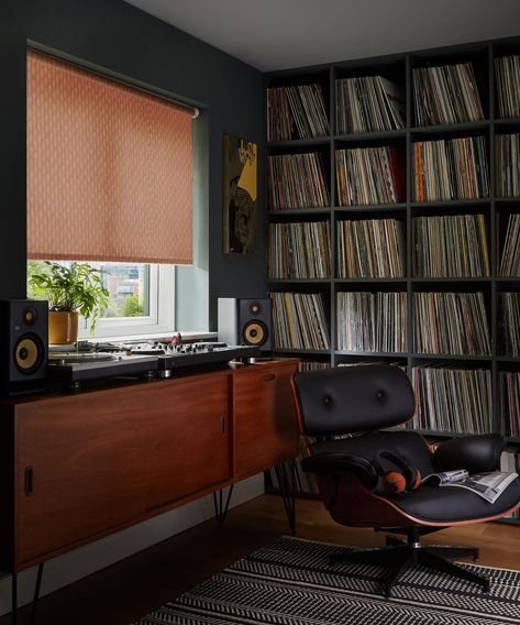 How to organize a music room: tips from experts | Music Library Room, Music Listening Room, Office Music Room, Ideal Home Magazine, Soundproofing Material, Room Tips, Modular Sofas, Room Library, House Blinds