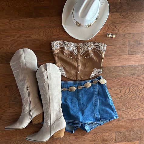 these concert-ready new arrivals hit all the right notes ✨ tap link in bio to shop all new! . . . . . . western boutiques, country boutiques, country concert outfits, denim corset dress, western boots, nashville outfits, trending style Diy Country Concert Outfits, Corset Country Outfit, Jon Pardi Concert Outfit, Calgary Outfits, Stage Coach Outfits, Country Concert Aesthetic, Dress Western Boots, Nashville Summer Outfits, Denim Corset Dress