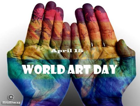 World ART Day on Friday, 15th April, 2022. https://www.ritiriwaz.com/world-art-day-15-april/ #WorldArtDay #WorldArtDay2022 #WorldArtDayhistory #ArtDay #WAD #WAD2022 World Art Day World Art Day 15 April, World Art Day 15 April, World Art Day Poster, Art Day Poster, Special Days In April, Faya Kun, National Celebration Days, Instagram Small Business, World Art Day