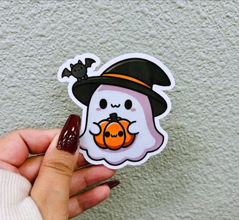 Our cute chibi fall/Halloween stickers are so dang cute! We may be a little biased though…but we think these stickers are great for boo baskets or to hand out as trick or treat goodies! You can buy them for yourself to decorate your favorite tumbler too! Visit our shop on Etsy and order your stickers today! #spookyseason #boobasketideas #cuteghosts #freakingbats #chibispiders #halloween #halloweendecor #thisishalloween #fallvibes #autumncolors #fallaesthetic #soookyaesthetic Thanksgiving Drawings Cute, Chibi Halloween, Thanksgiving Drawings, Sticker Board, Boo Baskets, Halloween Drawings, Halloween Vibes, Dessin Adorable, Halloween Stickers