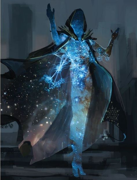 Star Creature Fantasy Art, Aeon Pathfinder, Space God Art, God Of Magic Fantasy Art, Astral Character, Demi God Character Design, Cosmic Character Design, Space Powers, Celestial Character Design