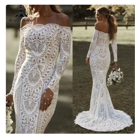 https://aljackie.com/product/sexy-bohemian-lace-off-the-shoulder-long-sleeve-beach-boho-mermaid-trumpet-boheme-wedding-dress/ Embrace the free-spirited vibe with our sexy bohemian lace off-the-shoulder long-sleeve beach boho mermaid/trumpet wedding dress. Find the perfect blend of elegance and boho chic for your wedding. https://aljackie.com/product-category/women/wedding-dress/ Mermaid Trumpet Wedding Dress, Mermaid Wedding Dress With Sleeves, Mermaid Trumpet Wedding Dresses, Boho Mermaid, Trumpet Wedding Dress, Womens Wedding Dresses, Beach Boho, Free Spirited, Boho Beach