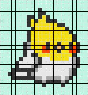 Giraffe Pixel Art, Parrot Pixel Art, Bird Alpha Pattern, Pixel Art Drawings Ideas, Small Pixel Art Pattern, Pixel Art Ideas Creative, Perler Bead Patterns Cute, Bird Pixel Art, Pixel Bird