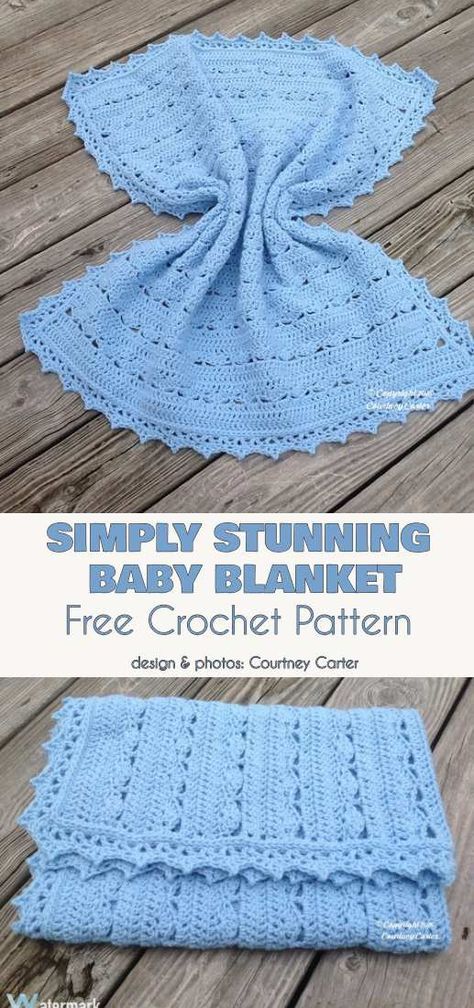 Baby Afghan Crochet Patterns, Crochet Baby Blanket Free Pattern, Crocheted Blanket, Baby Crochet Patterns Free, Crochet Baby Boy, Easy Crochet Baby, Baby Afghan Crochet, Haken Baby, Crochet For Boys