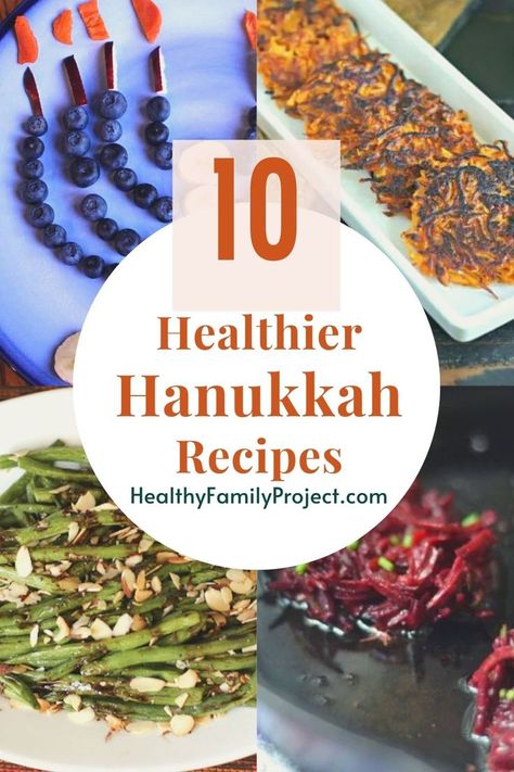 10 Healthier Hanukkah Recipes | From Brussels sprouts to beets, we collected some new takes on this holiday comfort food plus a few other Hanukkah favorites. | Healthy Family Project #hanukkah #recipes #holidays #healthy Healthy Hanukkah Recipes, Hanukkah Recipes, Hanukkah Food, Potato Pancakes, Healthy Family, Family Project, Vegan Foods, Healthy Families, Brussels Sprouts