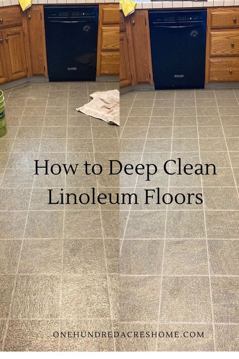 Get rid of built up dirt and grime easy. How to DIY a fast deep clean on your linoleum or vinyl floors Diy Floor Cleaner Vinyl, Linoleum Cleaner, Clean Linoleum Floors, Diy Vinyl Flooring, Best Floor Cleaner, Floor Cleaning Hacks, Diy Floor Cleaner, Cleaning Vinyl Floors, Linoleum Floors