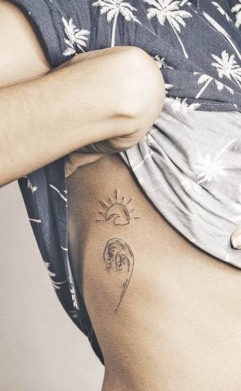 Arrow Tattoo With Semi Colon, Semi-colon Tattoo Sun And Wave, Ocean Semi-colon Tattoo Ideas, Tranquil Tattoo Ideas, Semi-colon Tattoo Beach, Anchor Semi Colon Tattoos, Wave And Semi Colon Tattoo, Semi-colon Tattoo Discrete, Discrete Semi-colon Tattoo Ideas