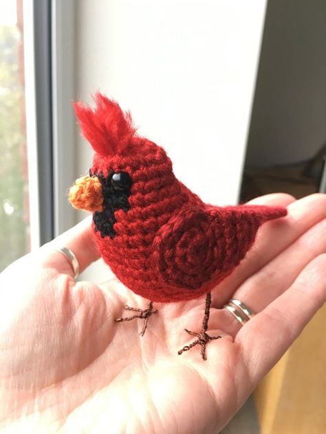 image 0 Cardinal Crochet, Crocheted Birds, Bird Crochet Pattern, Bird Crochet, Crochet Bird Patterns, Crochet Bird, Us Crochet Terms, Crochet Birds, Crochet Terms