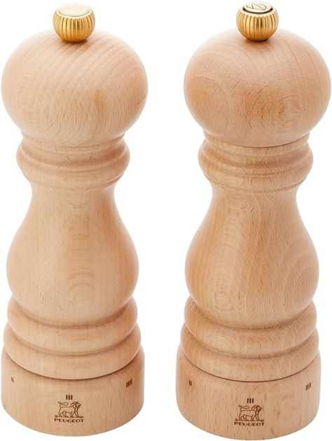 Amazon.com: Peugeot Paris U'Select Salt and Pepper Mill Set, 7.09in, Natural: Wood Pepper And Salt Grinder: Home & Kitchen Speed Bicycle, Salt Grinder, Spice Mill, Salt Mill, Salt And Pepper Mills, Coarse Salt, Salt And Pepper Grinders, Concept Development, Raw Vegetables