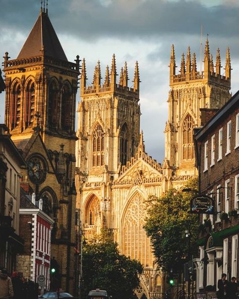 The Queen's English on Instagram: “York Minster, York, England. The site of the magnificent medieval building has always been an important one for the city. The Minster is…” Destination Holiday, Vacation Europe, Kentish Town, Traveling Europe, York England, Europe Tour, York Minster, Cathedral Architecture, Gothic Church