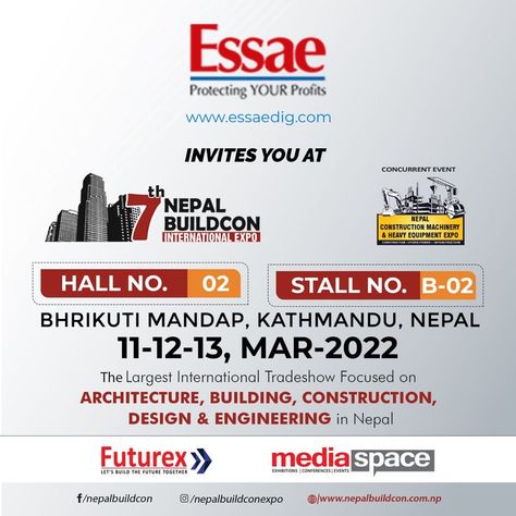 Expo Invitation, Hardware Items, 13 March, E Magazine, Kathmandu Nepal, Engineering Design, Heavy Equipment, Event Space, Trade Show