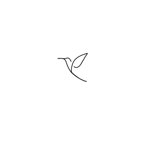 Micro Feather Tattoo, Minimal Sparrow Tattoo, Tiny Hummingbird Tattoo Simple, Tiny Hummingbird Tattoos, Minimalist Bird Tattoos For Women, Fine Line Symbol Tattoo, Bird Tattoo Linework, Single Line Bird Tattoo, One Line Bird Tattoo