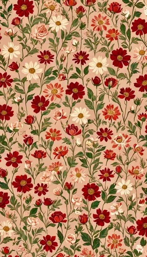 Iphone Wallpaper Seasonal, Fall Flower Aesthetic Wallpaper, Fall Flowers Phone Wallpaper, Aesthetic Red Flowers Wallpaper, Painted Flowers Aesthetic, Pretty Red Background, Fall Wallapers Aesthetics Iphone, Red Thanksgiving Wallpaper, November Iphone Background