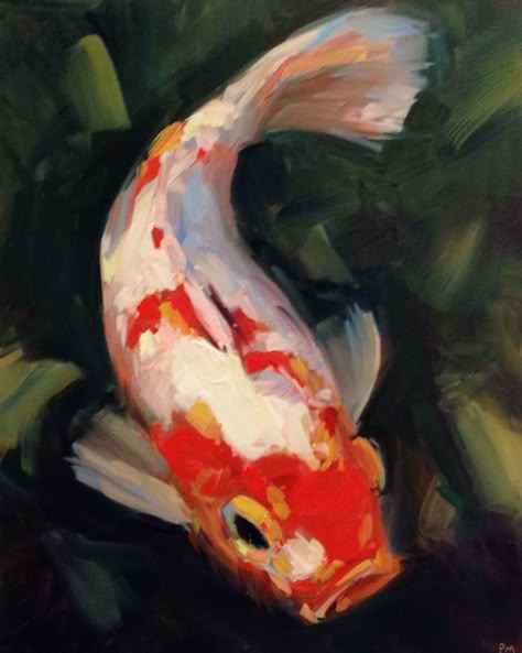 Koi Painting, Koi Art, Carpe Koi, Oil Pastel Art, Arte Sketchbook, Arte Inspo, Fish Painting, Art Inspiration Painting, Painting Art Projects