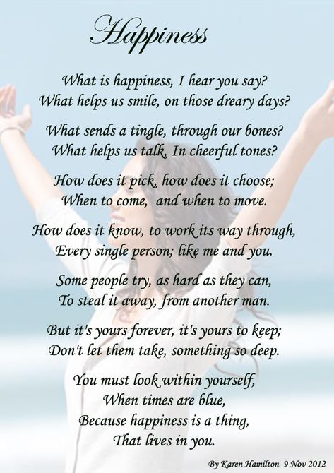 Poems About Happy Memories | 15278 Posts Poems On Joy, Poems About Happiness Memories, Positive Poems Happiness, Poems On Happiness, Poem On Happiness, Poems About Joy, Poem Ideas Topics, Happy Poems Positive, Happiness Poem