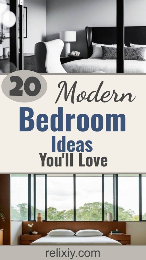 20 Mid-Century Modern Bedroom Ideas You’ll Love Modern Bedroom Light Fixtures, New York Style Bedroom, Modern Men’s Bedroom, Bedroom Ideas Mid Century Modern, Guest Bedroom Ideas Modern, Modern Primary Bedroom, Mid Century Modern Bedroom Design, Florence Knoll Sofa, Bertoia Side Chair