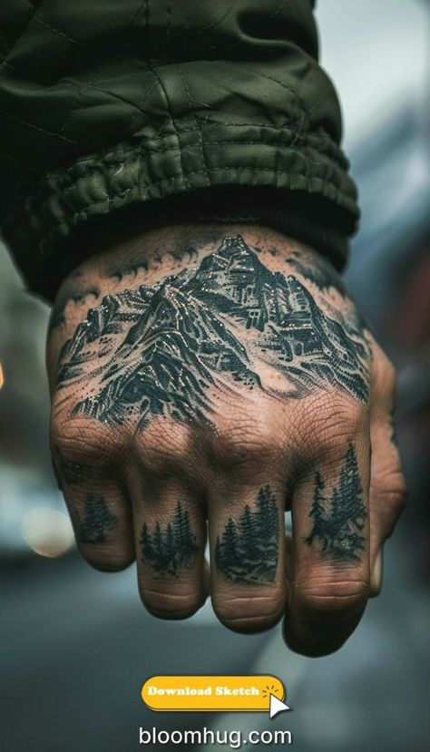 Very Detailed Tattoos, Knee Filler Tattoo, Western Theme Tattoo Sleeve, Wilderness Tattoos For Men, Primal Tattoo, Unique Tattoo Sleeve, Male Sleeve Tattoo Ideas, Wilderness Tattoo, Outdoor Tattoo