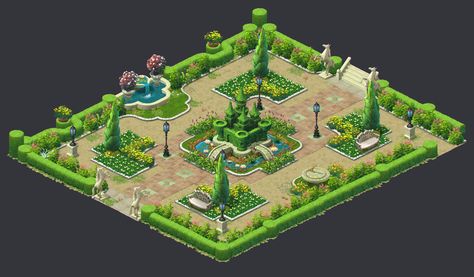 Township Farm Design, Township Design Ideas Farm, Gardenscapes Game, Resortopia Garden Design Game, Town Ship Design, Law Garden Ahmedabad, Hayday Farm Design, Taman Tasik Taiping, Fountain Square