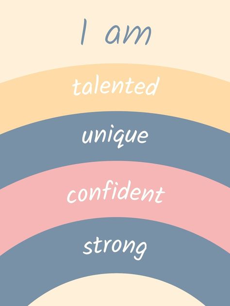 Rainbow Kids Affirmations Poster (Digital, Printable) Display at home, daycare, and school. Size: Poster (Portrait) * 18 × 24 in Kindness Posters For Kids, Quotes For Kids Positive For Life, Kids Affirmations, Lesson Plan Format, Helpful Quotes, Poster Portrait, Positive Affirmations For Kids, Preschool Planning, Inspirational Quotes Wallpapers