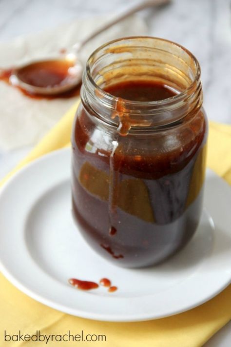 Brown Sugar Barbecue Sauce Recipe from bakedbyrachel.com Cowboy Butter Recipe, Vegan Grill, Grill Garden, Barbecue Sauce Recipe, Barbecue Sauce Recipes, Barbeque Sauce, Gravy Sauce, Bbq Sauce Recipe, Homemade Bbq