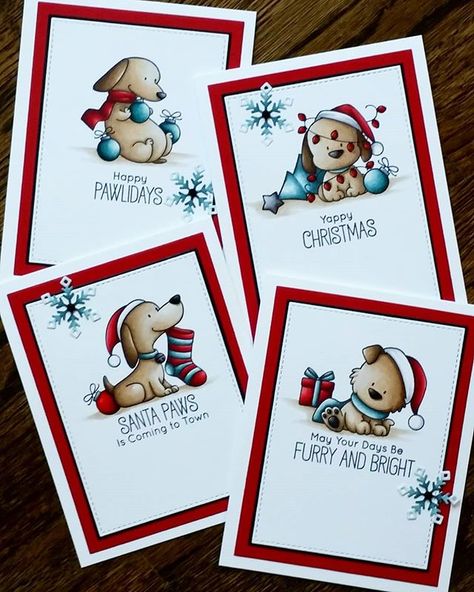 Half Christmas, Winter Karten, Mft Cards, Homemade Christmas Cards, Diy Christmas Cards, Christmas Cards To Make, December 4, Card Challenges, Winter Cards