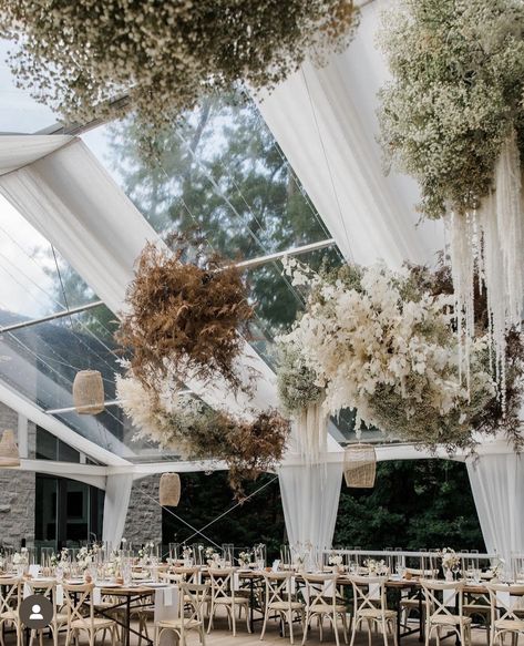 Floral Clouds, Winery Wedding Venues, Wedding Ceiling, Floral Installation, Decor 2023, Party Hardy, Floral Installations, Wedding Giveaways, Wedding Colour