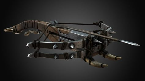 Fantasy Crossbow, Medieval Crossbow, Dragon Tales, D D Items, Fantasy Fiction, 5 K, Concept Artist, Crossbow, A Concept