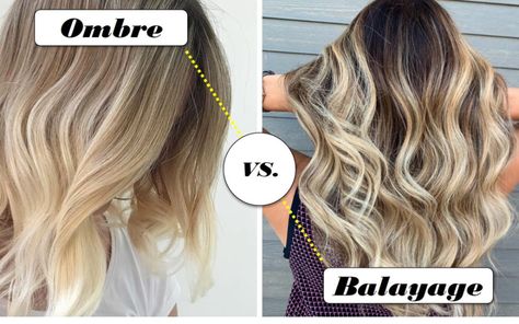 Balayage Hair Vs Ombre, Ombre Vs Balayage, Boliage Hair, Growing Out Hair, Natural Shades, Color Treated Hair, Hair Strand, Treated Hair, Grow Out