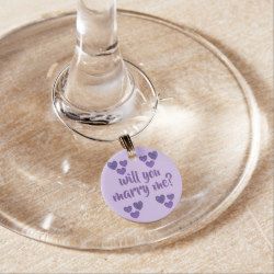 will you marry me? wine charm by dalDesignNZ Wedding Wine Charms, Wine Wedding Favors, Bride Wine Glass, Wedding Maids, Wine Glass Charm, Bridesmaid Wine, Rose Gold Flower, Miss Usa, Wine Tags