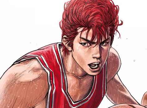 Takehiko Inoue, Slam Dunk, Basketball, On Twitter, Twitter, Red, Hair, Art