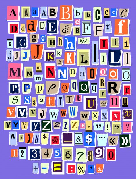 Alphabet collage abc alphabetical font l... | Premium Vector #Freepik #vector #paper Newspaper Letters, Abc Font, Alfabet Font, Photowall Ideas, Letter Collage, Design Alphabet, Alfabet Letters, Magazine Collage, Fonts Alphabet