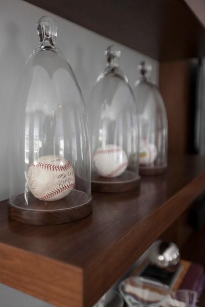 Sports Memorabilia Display, Baseball Man Cave, Memorabilia Display, Baseball Display, Interior Livingroom, Ultimate Man Cave, Baseball Room, Man Cave Basement, Baseball Decor