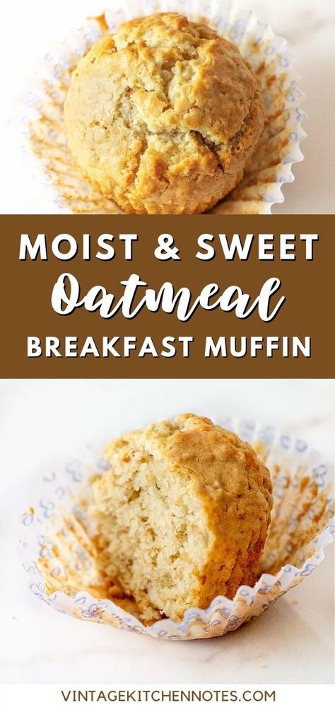 Oatmeal Bake Muffins, Easy Breakfast Ideas Quick Meal Prep, Overnight Muffin Recipes, Morning Baking Recipes, Oatmeal Muffin Recipes Breakfast, Muffins Recipes Oatmeal, How To Make Breakfast Muffins, Easy Breakfast For The Week, Quick Oats Muffin Recipes