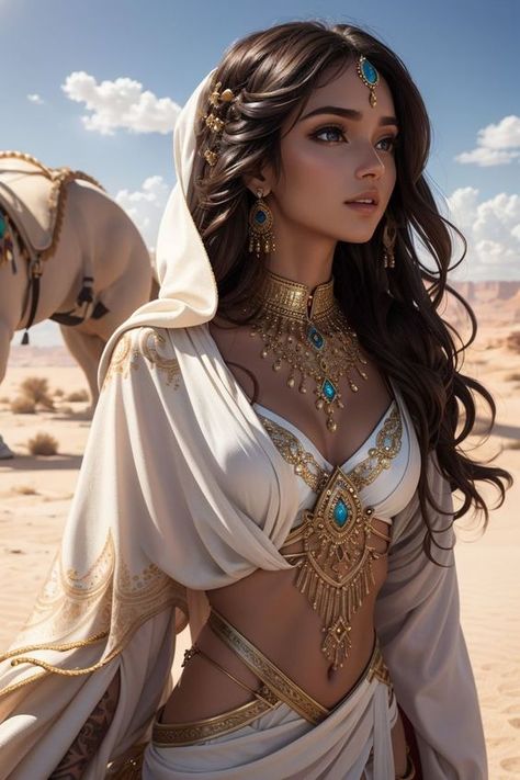 Anime Show, Metal Girl, Beauty Queen, Fantasy Dress, American Beauty, Fantasy Clothing, Fantasy Fashion, Character Portraits, The Desert