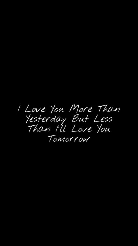 I Love You More Than Yesterday But Less, I Love You More Than Yesterday, Geeta Quotes, Korean Letters, English Love Quotes, Definition Quotes, English Learning Spoken, Clothing Brand Logos, Black Inspirational Quotes