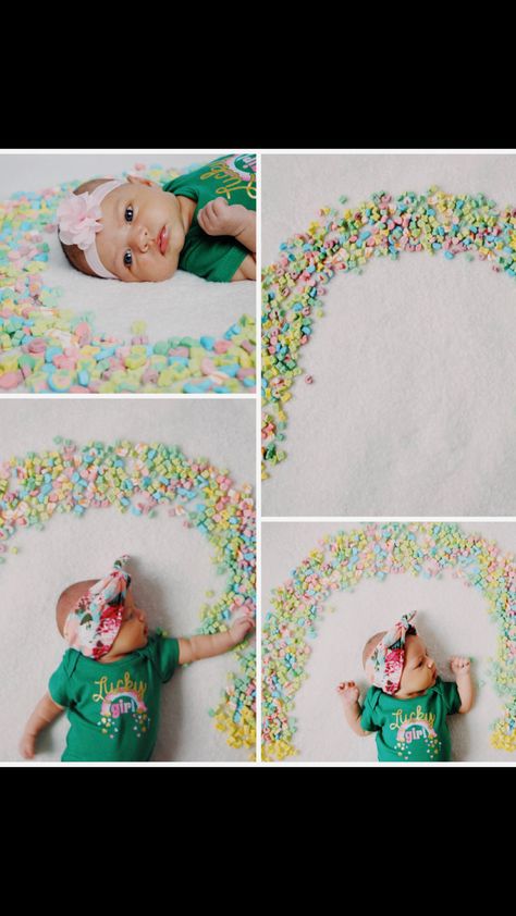 DIY Lucky Charms St. Patrick’s Day Baby Photoshoot 🍀 St Patrick's Day Baby, St Patricks Newborn Pictures, Lucky Charms Picture Baby, St Patrick's Day Baby Photos, St Patty’s Day Photoshoot, St Patrick’s Day Diy Baby Photos, Lucky Charms St Patricks Day Pictures, Newborn Saint Patricks Day Pictures, Saint Patrick’s Day Photoshoot Baby